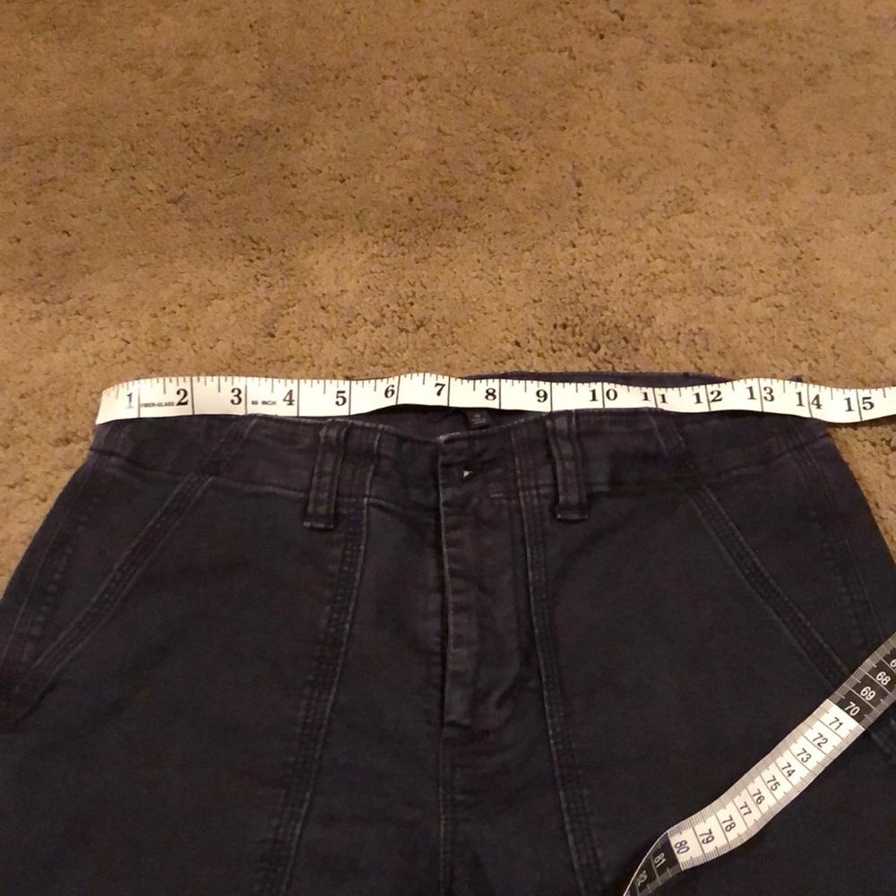 Lucky Brand twill navy blue pants with zippers - Picture 7 of 8